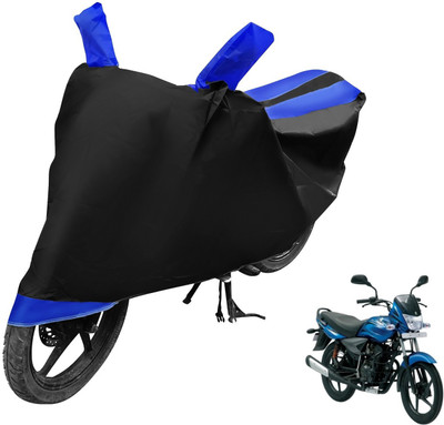 MOCKHE Two Wheeler Cover for Bajaj(Platina 125, Black, Blue)