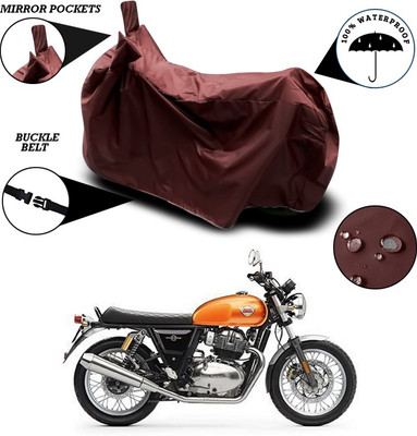 SEBONGO Waterproof Two Wheeler Cover for Royal Enfield(Interceptor 650, Maroon)