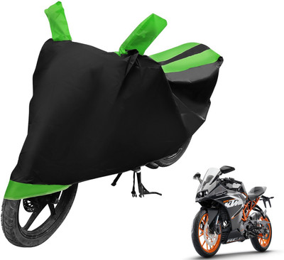 MOCKHE Two Wheeler Cover for KTM(RC 390, Black, Green)