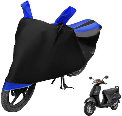Auto Hub Two Wheeler Cover for Honda(Activa, Black, Blue)