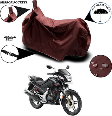 SEBONGO Waterproof Two Wheeler Cover for Hero(CBZ, Maroon)