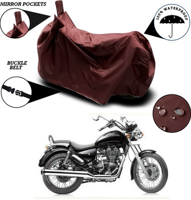 SEBONGO Waterproof Two Wheeler Cover for Royal Enfield(Thunderbird 500, Maroon)