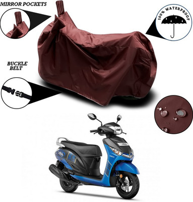 ANTHUB Waterproof Two Wheeler Cover for Yamaha(Alpha, Maroon)