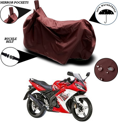 ANTHUB Waterproof Two Wheeler Cover for Yamaha(YZF R15 S, Maroon)