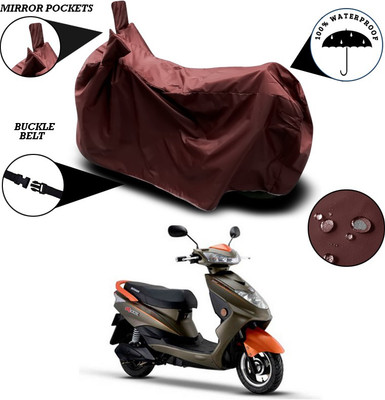 SEBONGO Waterproof Two Wheeler Cover for Okinawa(Ridge, Maroon)