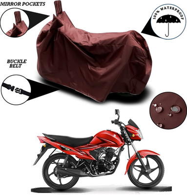 ANTHUB Waterproof Two Wheeler Cover for Suzuki(Hayate EP, Maroon)