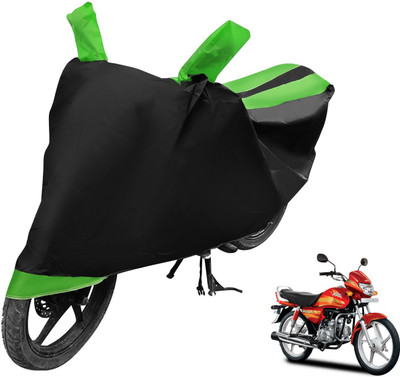 Auto Hub Two Wheeler Cover for Hero(CD deluxe, Black, Green)