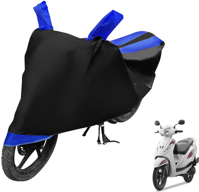 Auto Hub Two Wheeler Cover for TVS(Wego, Black, Blue)