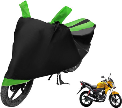 Auto Hub Two Wheeler Cover for Honda(CB Twister, Black, Green)