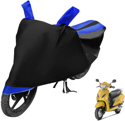 Auto Hub Two Wheeler Cover for Honda(Activa 5G, Black, Blue)
