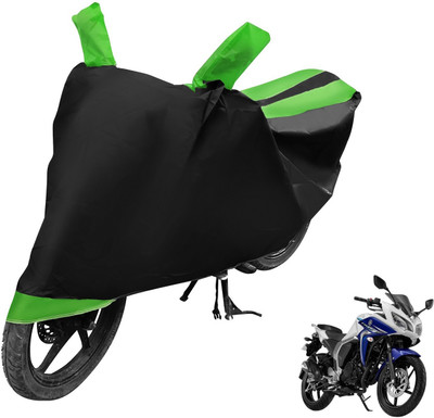 Auto Hub Two Wheeler Cover for Yamaha(Fazer 25, Black, Green)