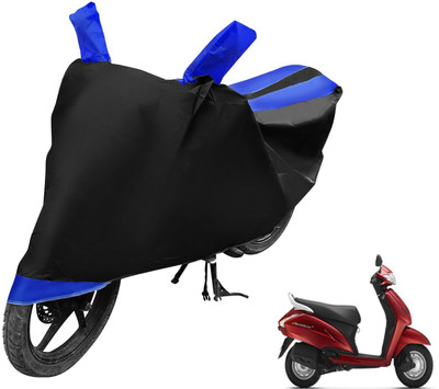 MOCKHE Two Wheeler Cover for Honda(Activa 125, Black, Blue)