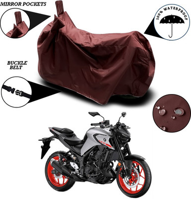 ANTHUB Waterproof Two Wheeler Cover for Yamaha(MT 9, Maroon)