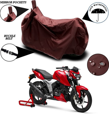 ANTHUB Waterproof Two Wheeler Cover for TVS(Apache RTR 200 4V, Maroon)