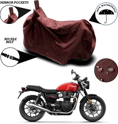 SEBONGO Waterproof Two Wheeler Cover for Triumph(Maroon)