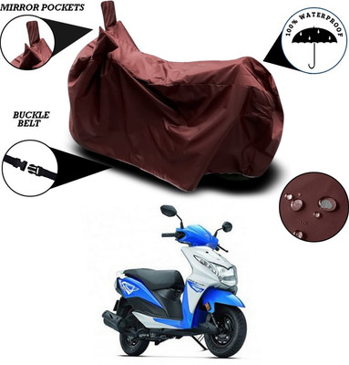 ANTHUB Waterproof Two Wheeler Cover for Honda(Dio, Maroon)