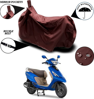 SEBONGO Waterproof Two Wheeler Cover for TVS(Scooty Zest 110, Maroon)