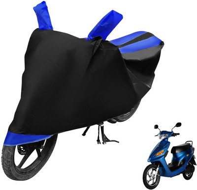 Auto Hub Two Wheeler Cover for Indian(Yo Electron, Black, Blue)