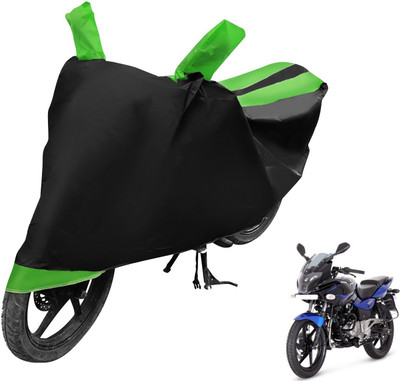 Auto Hub Two Wheeler Cover for Bajaj(Pulsar 220F, Black, Green)