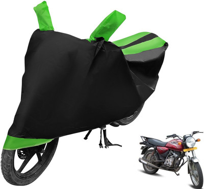 Auto Hub Two Wheeler Cover for Bajaj(Boxer AT, Black, Green)