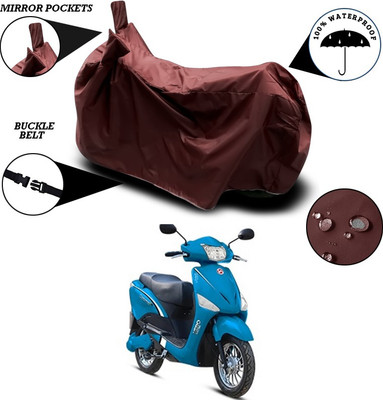 ANTHUB Waterproof Two Wheeler Cover for Hero(Electric Optima, Maroon)