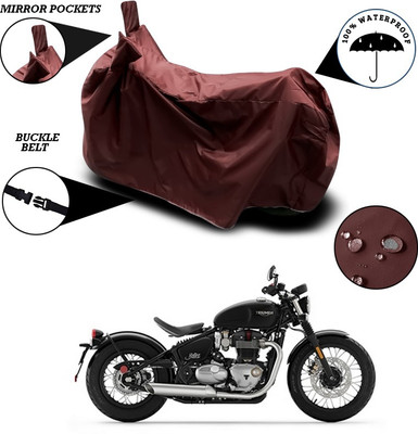 SEBONGO Waterproof Two Wheeler Cover for Triumph(Maroon)