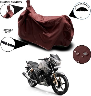 APNEK Waterproof Two Wheeler Cover for TVS(Apache RTR 180, Maroon)