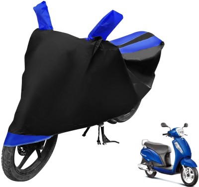 Auto Hub Two Wheeler Cover for Suzuki(Access 125, Black, Blue)