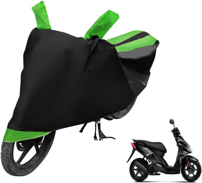 Auto Hub Two Wheeler Cover for Yamaha(Jog R, Black, Green)