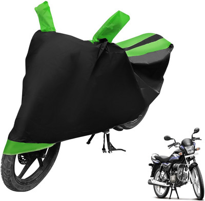 Auto Hub Two Wheeler Cover for Hero(Splendor Pro, Black, Green)