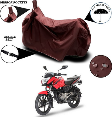 ANTHUB Waterproof Two Wheeler Cover for Bajaj(Pulsar 135 LS DTS-i, Maroon)