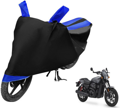 MOCKHE Two Wheeler Cover for Harley Davidson(Black, Blue)