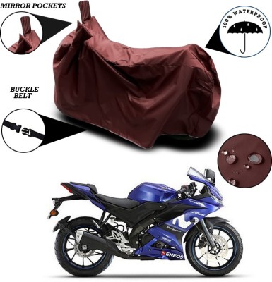 ANTHUB Waterproof Two Wheeler Cover for Yamaha(R15 V3, Maroon)