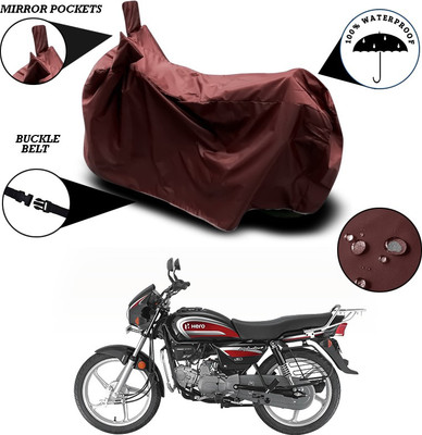 ANTHUB Waterproof Two Wheeler Cover for Hero(Splendor Plus, Maroon)