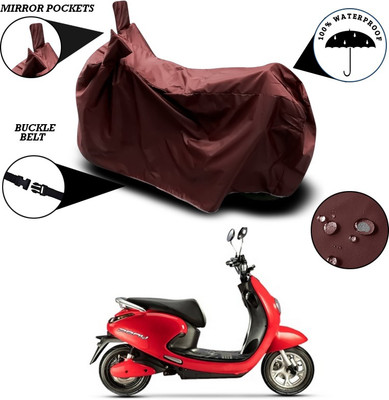 ANTHUB Waterproof Two Wheeler Cover for Evolet(Maroon)