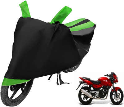 Auto Hub Waterproof Two Wheeler Cover for Bajaj(Pulsar 200 NS DTS-i, Green)