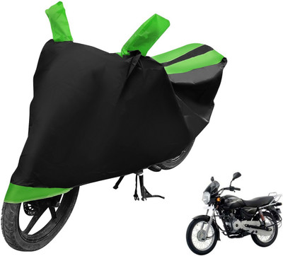 Auto Hub Two Wheeler Cover for Bajaj(Boxer, Black, Green)