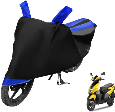 Auto Hub Two Wheeler Cover for TVS(NTORQ, Black, Blue)