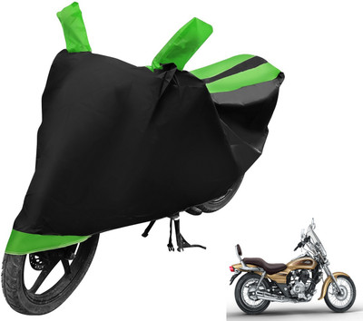 MOCKHE Two Wheeler Cover for Bajaj(Avenger, Black, Green)