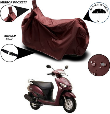 ANTHUB Waterproof Two Wheeler Cover for Yamaha(Alpha, Maroon)