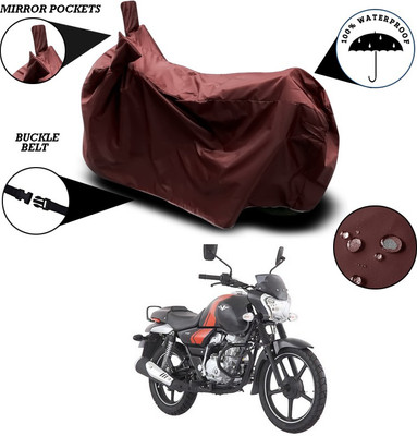 SEBONGO Waterproof Two Wheeler Cover for Bajaj(V12, Maroon)