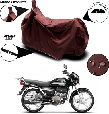 ANTHUB Waterproof Two Wheeler Cover for Hero(Splendor Plus, Maroon)
