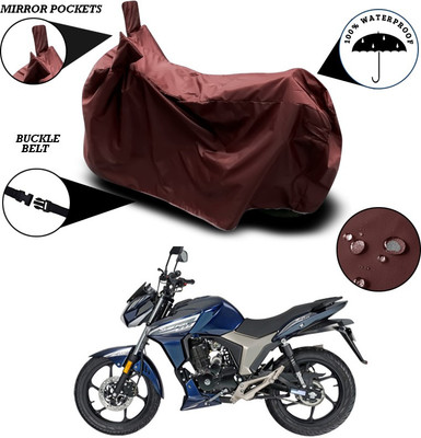 SEBONGO Waterproof Two Wheeler Cover for Universal For Bike(Maroon)