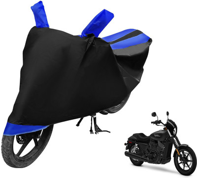 MOCKHE Two Wheeler Cover for Harley Davidson(Black, Blue)