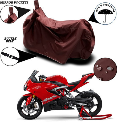 ANTHUB Waterproof Two Wheeler Cover for TVS(Apache RR 310, Maroon)