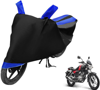 MOCKHE Two Wheeler Cover for Bajaj(V 150, Black, Blue)