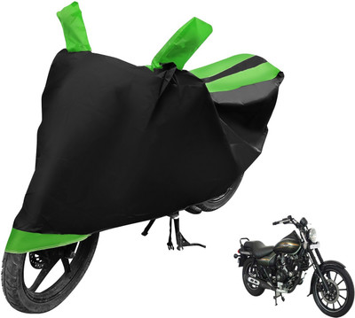 MOCKHE Two Wheeler Cover for Bajaj(Avenger 220 Street, Black, Green)