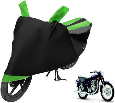 Auto Hub Two Wheeler Cover for Royal Enfield(Black, Green)