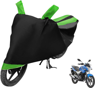 MOCKHE Two Wheeler Cover for Bajaj(Discover 125 DTS-i, Black, Green)