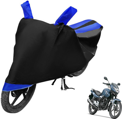 MOCKHE Two Wheeler Cover for Suzuki(GS 150R, Black, Blue)